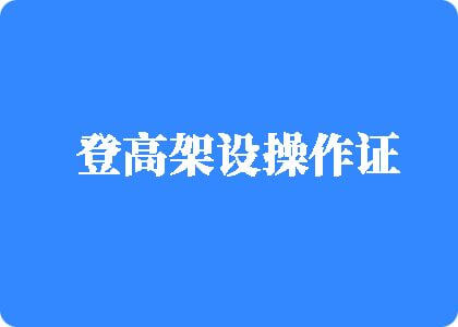 大鸡日小穴视频免费登高架设操作证